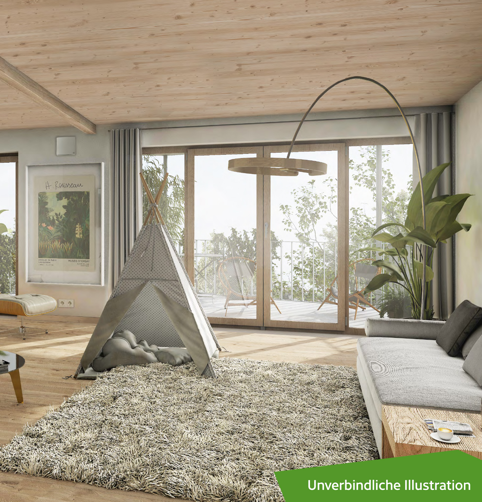 Innenansicht der Wohnung B 3.1