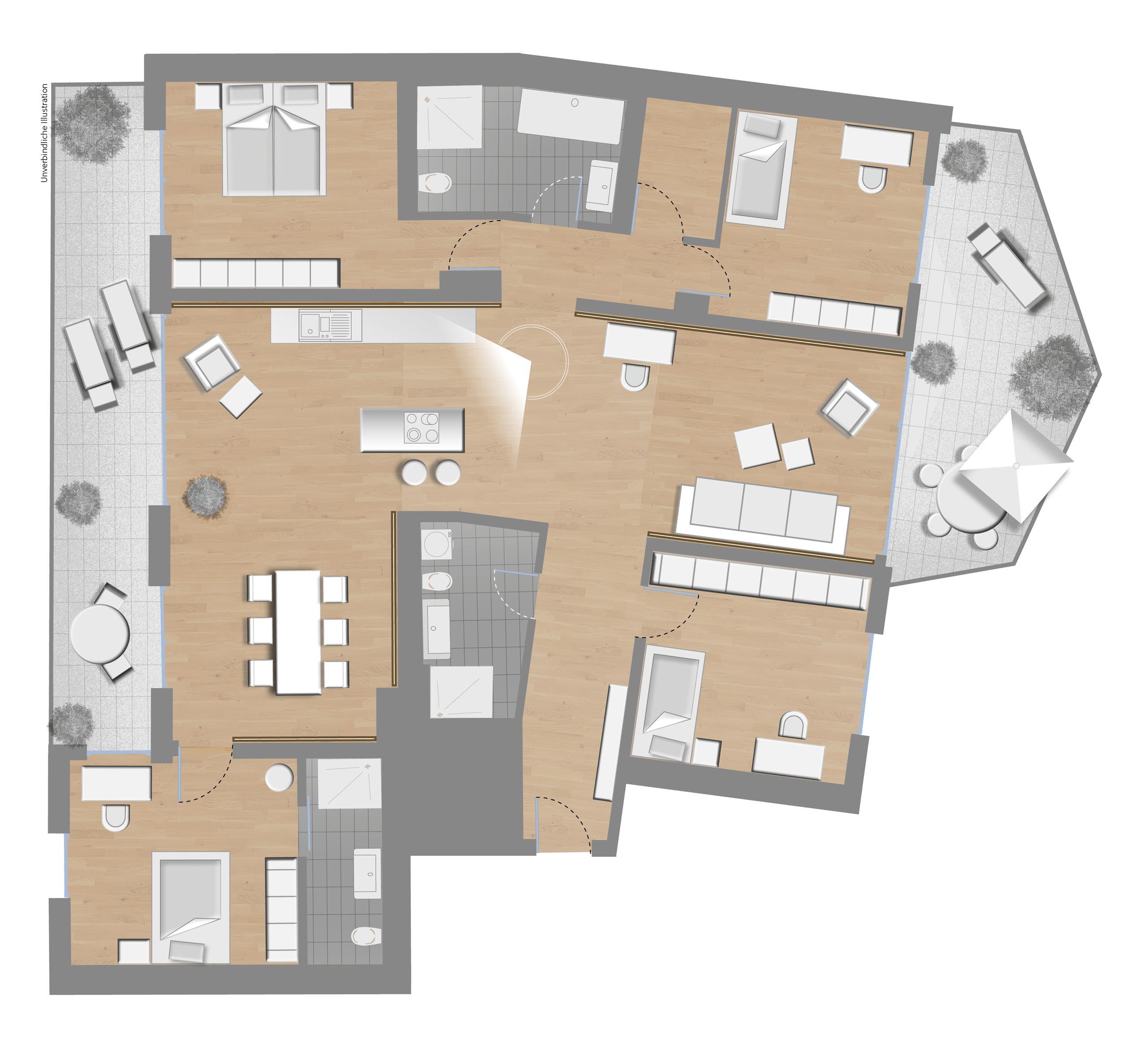Grundriss der Wohnung D 4.1