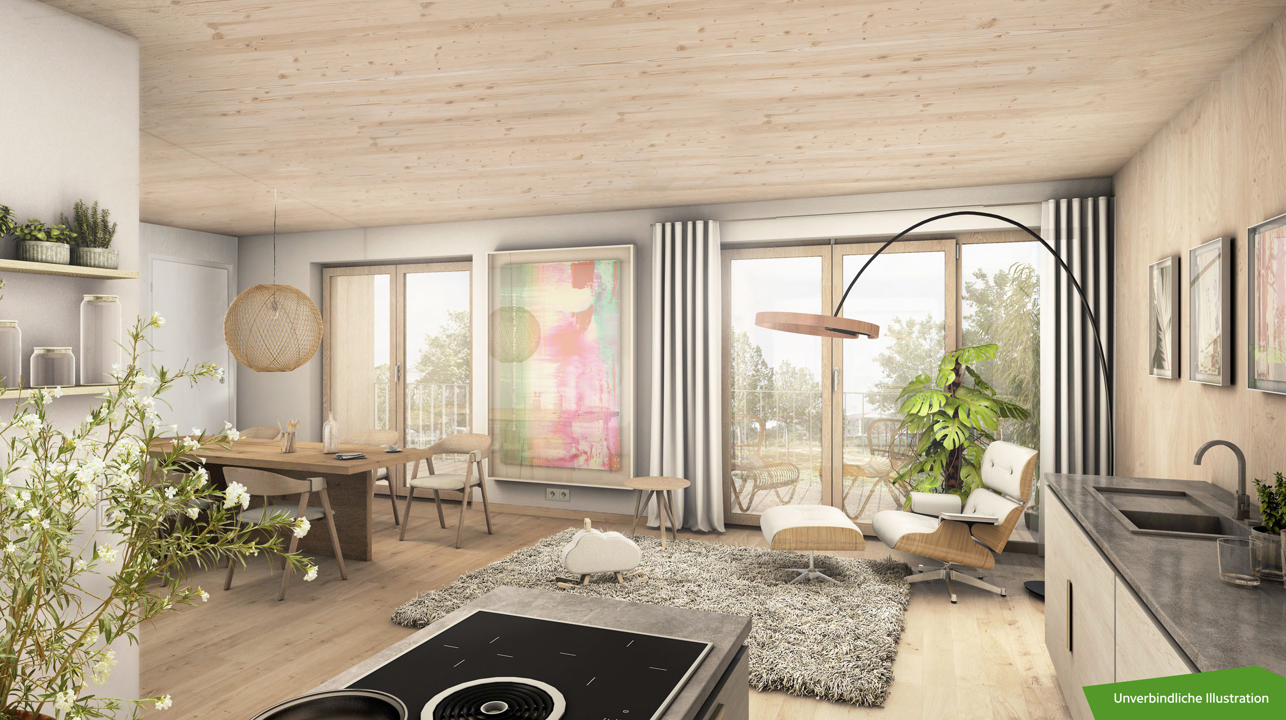 Innenansicht der Wohnung D 4.1