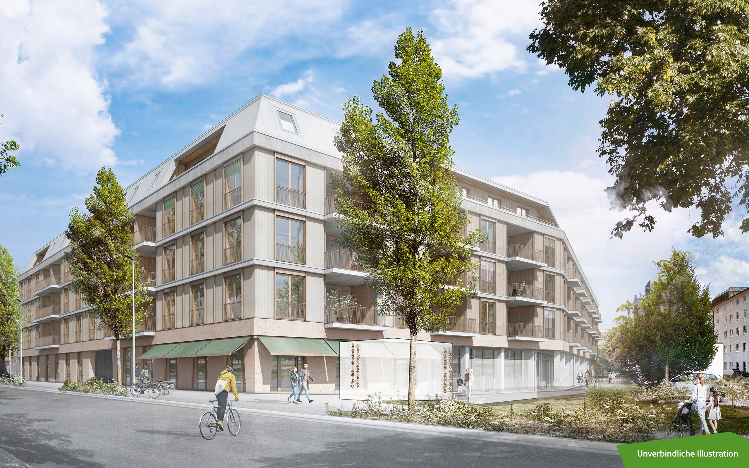 Ansicht von der Fidel-Kreuzer-Straße