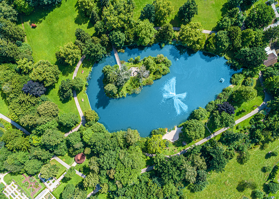 Kurpark von oben