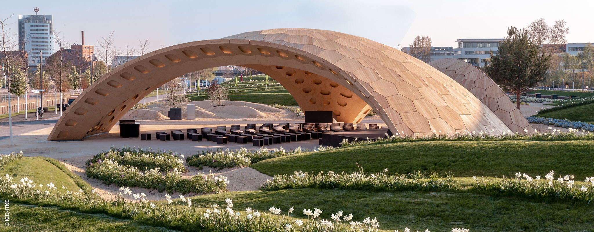 Pavillon komplett aus Holz auf der Bundesgartenschau 2019